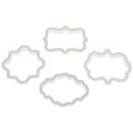 4pcs vintage plaque frame cookie cutter set plastic biscuit cutter cake tools Moyao. 