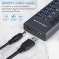 MZX 10 7 4 Port USB Hub 3.0 Aluminum A 3 0 Multi-hub Splitter Concentrator Dock Multiple Extensor Switch Adapter Docking Station. 
