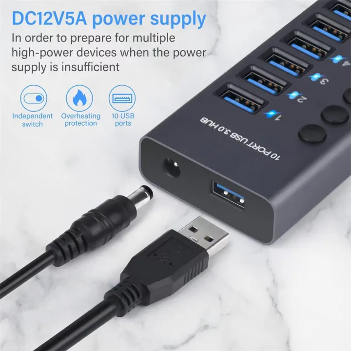 MZX%2010%207%204%20Port%20USB%20Hub%203.0%20Aluminum%20A%203%200%20Multi-hub%20Splitter%20Concentrator%20Dock%20Multiple%20Extensor%20Switch%20Adapter%20Docking%20Station%20-%20Image%204