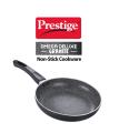 Prestige Non-Stick Omega Deluxe Granite Fry Pan (Omelette Pan)| 20 Centimetre | Black | Induction Base | 5 Layer Non-Stick Cookware | PFOA Free | Easy Grip Handle FROM INDIA (ABR). 