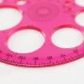 Stationery 360 Degree Round Ruler High Durability Plastic Template Ruler Circle Drawing Stencil Geometric Tool School Supplies. 