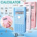 MengshanKawaii Scientific Calculator Multifunctional High School Students Universal Button/Sun Battery School Office Supply Stationery. 