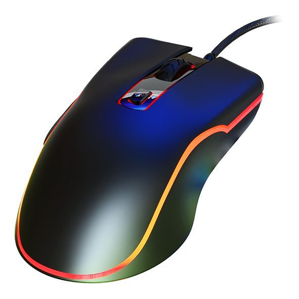 Mouse MOXOM MX-MS10 Razor LED Gaming Wired Mouse High DPI Optical Sensor Classing Gaming Mouse Ergonomic Design Wired Mice
