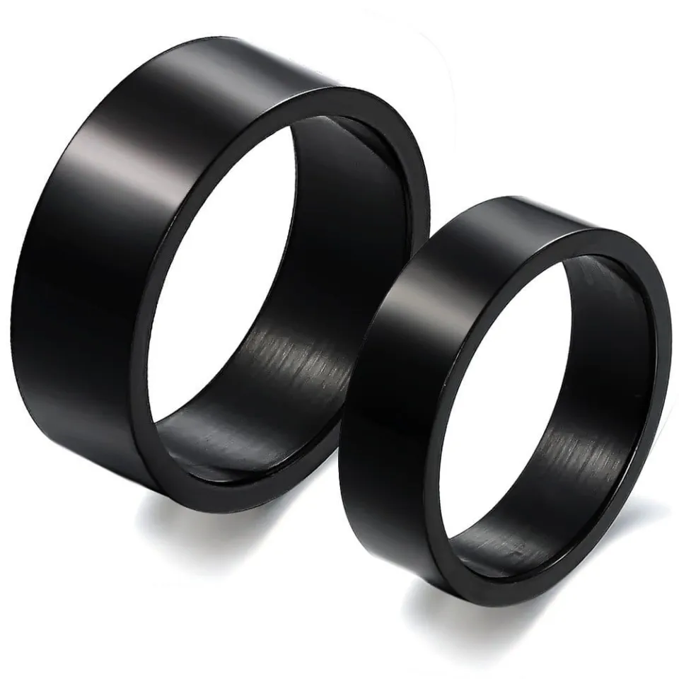 Steel Ring for Men and Women Metal Rings Black Ring for men and