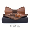 New design 3D Wooden tie Pocekt Square Cufflinks Fashion wood bow tie wedding dinne Handmade corbata Wooden Ties Gravata set Girlymax Store. 