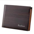 Fuerdanni Horizontal Section Best Selling Short Embossed PU Leather Men's Wallet / Purse. 