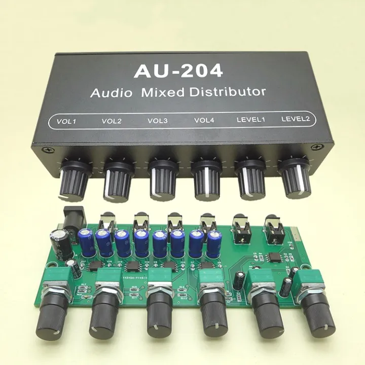 Au-204%20Stereo%20Audio%20Mixer%20Distributor%20Selector%20Switcher%202%20Input%204%20Output%203.5mm%20Individually%20Controls%20Headphones%20Amplifier%20-%20Image%202