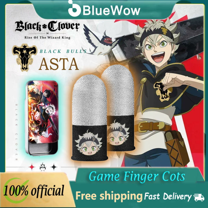 BlueWow New Garena Custom Game【Black Clover:M】Pro+ Finger Gloves Suitable for PUBG MLBB Mobile Game Double layer splicing Series 86-pin Sweat-proof Thumb Gloves
