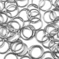 50Pcs 8mm Stainless Steel  Split Rings Open Single Jump Ring Connectors for DIY Jewelry Making High Quality. 