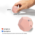Mini Timer Rotate Dodecagon Rechargeable Timer Sound Vibrate Light Alarm Flip Timer Countdown for Timemanager Yellow. 