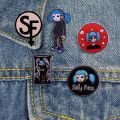 High Quality Horror Game Enamel Pin Indie Adventure Game Sally Face Badge Women's Brooch Lapel Pin Halloween Clothes Accessorie. 