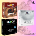 MOODS ALL NIGHT DELAY CONDOMS MOODS DOTTED CONDOMS MOODS CHOCOLATE FLAVOURED CONDOMS 9Pcs. 