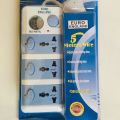 3 Way Euro England High Grade Power Extension Cord Adapter Multi Functional Convertor 5 Socket and 5 Meters Wire (Euro England). 