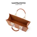 MATEYOYO Felt Bag Classical Tote Bag Felt Bag Thickened High-Capacity Shopping Handbag Daily Commuting Bakery Coffee Shop Shoulder Bag Simple And Fashionable Office Handbag. 