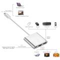 Macbook Usb 3.1 Thunderbolt 3 USB-C To HDMI Type C Switch To HDMI 4K Adapter Cable 3 in1 Cable Converter For Android. 
