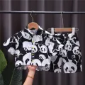 Children Cotton Clothes Baby Sport Boys Causal Full Printe Panda Shirt Shorts 2Pcs/Sets Infant Kids Fashion Toddler Tracksuits. 