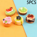 New Dollhouse Fruit Cake Resin Accessories Ice Cream Eating Cream Glue Edge Accessories Dollhouse Accessories. 