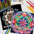 2pcs Art Coloring Book 24 Page Mandala Flowers Book SIMPLE BOLD Relieve Stress Kill Time Graffiti Painting Drawing. 