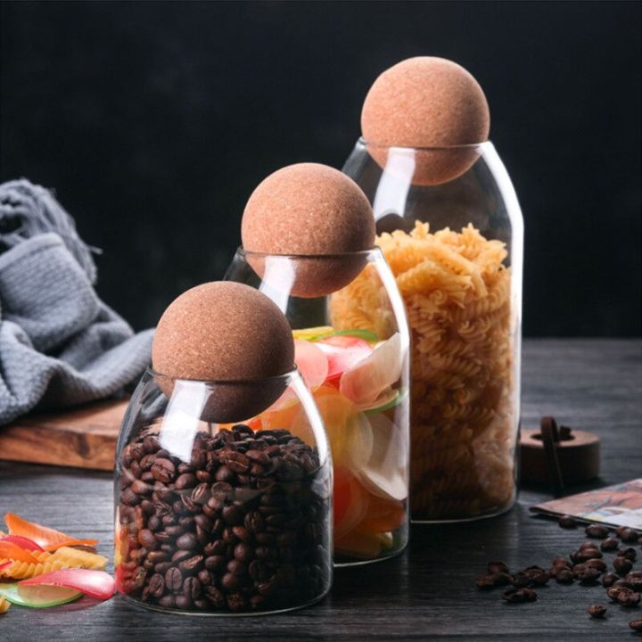 Food%20Storage%20Jars%20with%20Wood%20Lid%20Cork%20Ball%20Stopper%20Glass%20Jars%20Set%203Pcs%20For%20Storage%20Food%20Handmade%20Borosilicate%20Glass%20Canister%20Jar%20-%20Image%204