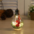 Transparent LED Ornaments Hanging Decoration Balls Christmas Decoration Supplies Simulation Light Bulb Transparent Hanging Ornament Balls. 