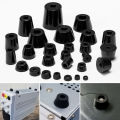 【Hot】 10Pcs Anti Slip Furniture Legs Feet Black Speaker Cabinet Bed Table Box Conical Rubber Shock Pad Floor Protector Furniture Parts. 