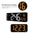 16inch Wall Clock LED Digital Display Large Screen Clock Table Clock Temperature Humidity Clock with Re-mote Control. 