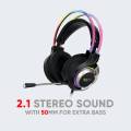 Armaggeddon Atom 9 RGB Headband Gaming Stereo Headphone with Mic. 