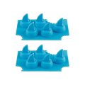 LKPCIGCXM Silicone Sharks Fin Shape Ice Tray for Freezer,Diy Sharks Fin Jello Mould Mold, Sharks Lovers Ice Molds Gift 2pcs. 