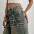 New Punk Star Pendant Pant Chain Metal Multilayer Waist Keychain Hip Hop Casual Jeans Chain Women Man Gifts. 