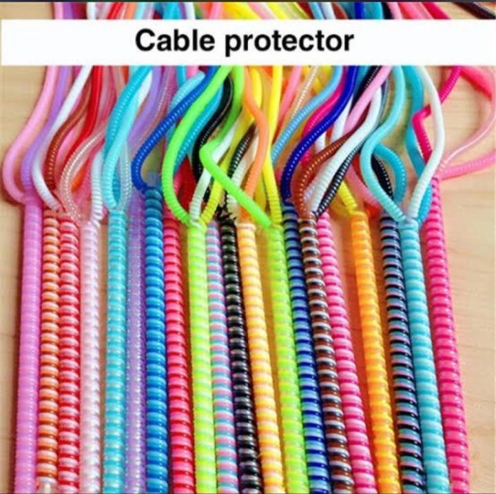 m Spiral USB Charger Cable Cord Protector Wrap Cable Winder