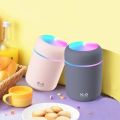 300ml H2O Air Humidifier Portable Mini USB Aromatic Diffuser with Cold Mist Bedroom Home Car Plant Purifier Colorful Atmosphere. 