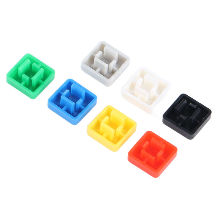 Tactile Push Button Switch Cap, Square Replacement Push Button Switch Caps 7 Colors for Industrial Use