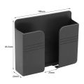 Wall Mounted Organizer Storage Box Remote Control Mounted Mobile Phone Plug Wall Holder Charging Multifunction Holder Stand- Black Colour. 