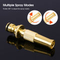 iFlashDeal Water Nozzle Garden Spray Gu-n Multiple Mode High Pressure Aluminium Alloy Direct Nozzle Booster Adjustable Hose Nozzle Garden Brass Spray Nozzle Hose Nozzle Spray Adapter. 