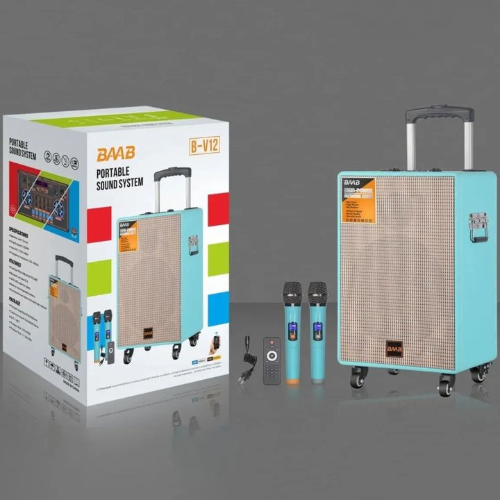 High Power Trolley Bluetooth Speaker 12 Inch Wireless Portable Column ...