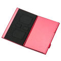 12 in 1 Aluminum Storage Box Bag Memory Card Case Holder Wallet Large Capacity For 4 * SD Micro SD SDHC SDXC MMC 8 * TF SIM Card(Red). 