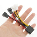 1Pcs 4-Pin Molex to 3-Pin Fan Power Cable Adapter Connector Computer Cooling Fan Cables 12V/5V DC for CPU PC Case Fan. 