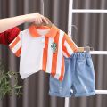 Boys' Suit Summer Korean Style Children's Short Sleeve Children Clothes Boys' Summer Sports Two-Piece Suit 1-2-3-4. 