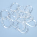 12Pcs/Box Shower Curtain Hook C Shape Bendable Curtain Pole Ring Bath Drape Bathroom Accessory. 