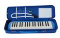 Gravier 32 keys Hard case Melodica made in Indonesia Black/ Blue Instrument with Hard Case, Mouthpiece Air Piano Soprano Keyboard Melodica with 2 Soft Long Tubes, Short Mouthpieces and Box type Carrying Bag for Kids Beginners Gift. 