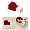 1/12 Mini Furniture Model Wooden Sofa Table with Drawer Cabinet Cute Micro Scene Decoration Craft Simulation Sofa Chair DIY Dollhouse Accessories Children Toy Gift. 