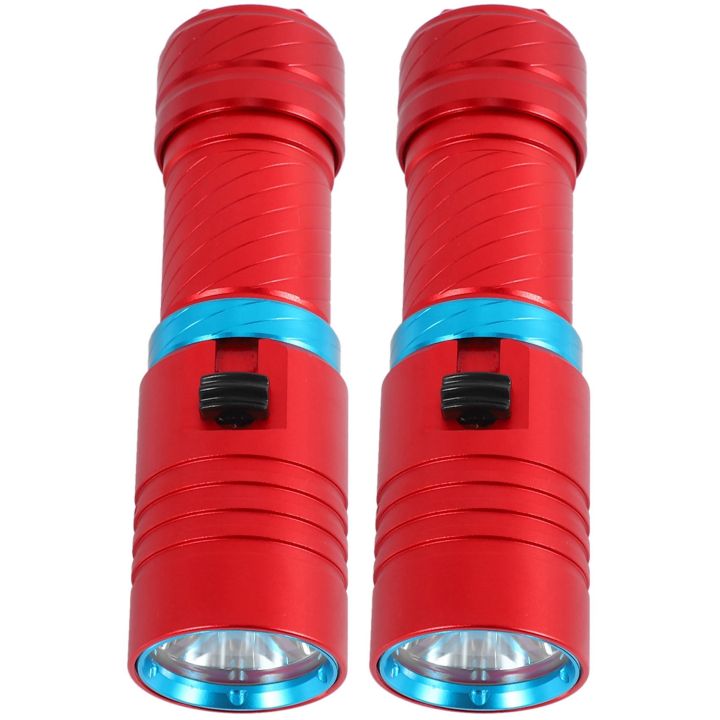 2X 10000Lm Scuba Diving Light 100 Meter L2 Waterproof Underwater Led Flashlight Diving Camping Lanterna Torch