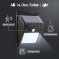 30 LED Solar Wall Light Motion Sensor | Outdoor Security Light IP65 Waterproof | Garden Yard Driveway Entrance Lamp | Wall Mounted No Wiring | 9.6x12.4x4.8cm. 