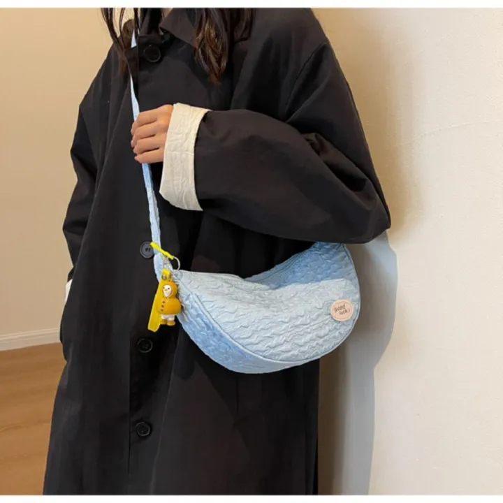 Nylon%20Chest%20Bag%202024%20Collection%20Casual%20Crossbody%20Bag%20Half%20Moon%20Women's%20Hobo%20Bag%20for%20Travel%20Shopping%20Urban%20Lifestyle%20Trendy%20Accessory%20Daily%20Carry%20-%20Image%209