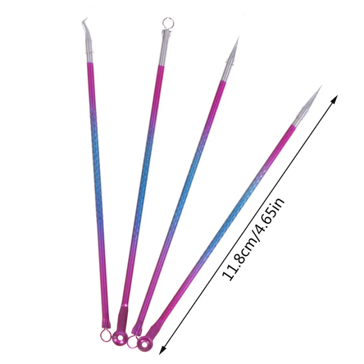 NEW%204pc%20Acne%20Pimple%20Belmish%20Extractor%20Vacuum%20Extrusion%20Acne%20Stick%20Blackhead%20Blemish%20Removers%20Against%20Black%20Dots%20Tools%20For%20Face%20Clean%20-%20Image%202