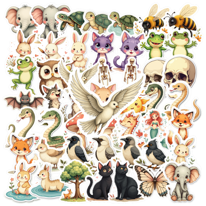Simple Multicolor Sticker Waterproof Stickers Vinyl Multicolor Stickers Cute for Notebooks ...