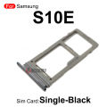 Black Blue Silver Single + Dual Sim Tray MicroSD SIM Card Slot For Samsung Galaxy S10 Plus S10+ S10E Replacement Part. 