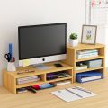 Heightened Double-Layer Height-Increasing Desktop Storage Rack Office Bookshelf Neck Protection Elevated Rack Desktop Display. 