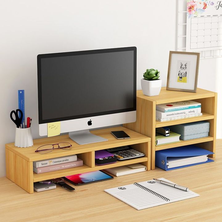 Heightened%20Double-Layer%20Height-Increasing%20Desktop%20Storage%20Rack%20Office%20Bookshelf%20Neck%20Protection%20Elevated%20Rack%20Desktop%20Display%20-%20Image%208