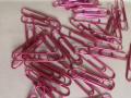 【GlowBound】50mm large size paperclips 20 pcs/pkg cute metal clip bright pink rose color plastic wrap paper clip bookmark school supplies. 